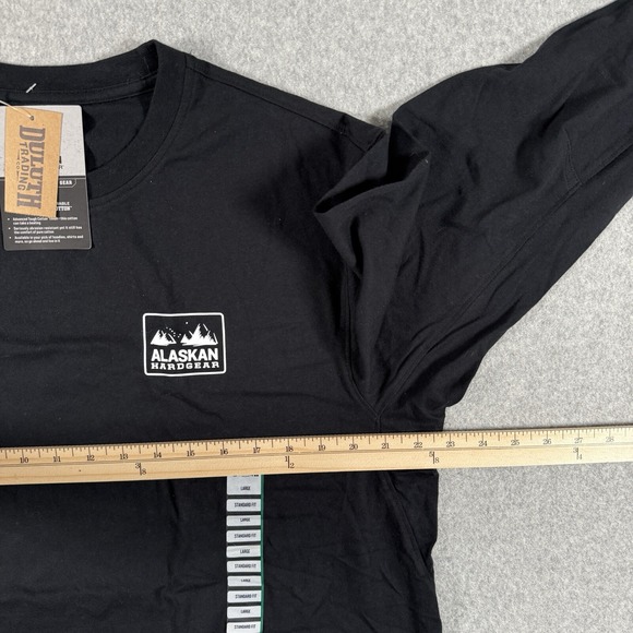 Alaskan Hardgear Shirt Men's Large Black Standard Fit Long Sleeve T-Shirt Graphi - Picture 4 of 6